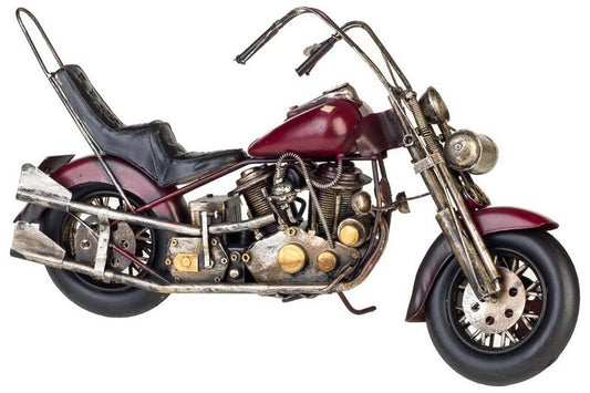 Aubaho Modellmotorrad »Modell Chopper Modellmotorrad Motorrad Nostalgie Blech Metall Antik-Stil 41cm«